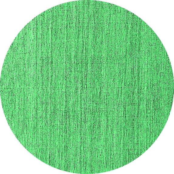Ahgly Company Indoor Round Oriental Green Industrial Area Rugs, 3' Round