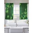 thumbnail image 5 of Saint Patrick'S Day Clover Green Leaf Sheer Curtains 2 Panels Set Sheer Window Curtains Light Filtering Rod Pocket Voile Drapes for Bedroom Living Room 52"x45", 5 of 9