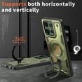 thumbnail image 3 of Dteck Magnetic for Motorola Moto G Power 5G 2025 Case with Kickstand, Shockproof TPU+PC Case Compatible with MagSafe Military Grade Ring Stand Heavy Duty Drop Rugged Cover,Olivegreen, 3 of 6