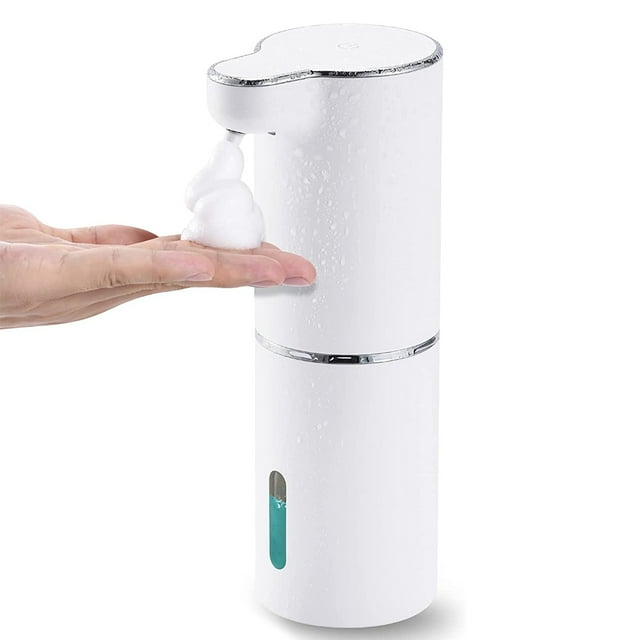 Dispensador de jabón espumoso, dispensador de jabón automático sin contacto de 300 ml, dispensador de jabón manos libres recargable para cocina, baño