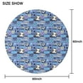 thumbnail image 6 of Blue Soccer Themed Pattern Round Tablecloth 60"x60",Wrinkle Wipeable Table Cloth for Kitchen Dining Room Picnic Patio Party, 6 of 6