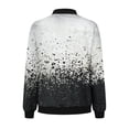thumbnail image 4 of Women's Stand Collar Long Sleeve Jacket Winter Zipper Printing Coat Winter Loose Casual Outerwear, 4 of 5