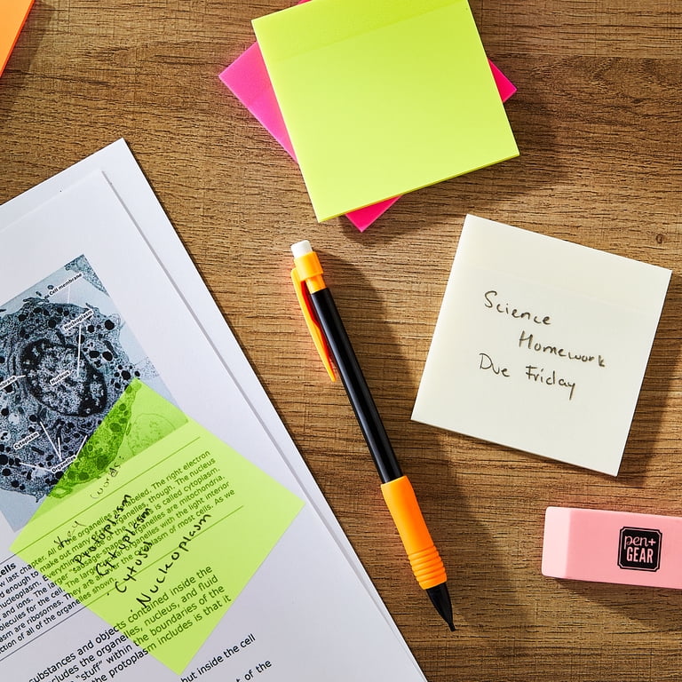Pen+Gear Semi-Transparent Sticky Notes, 3" x 3", Multicolor, 6 Pads photo 2