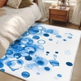 thumbnail image 4 of Area Rug for Living Room, Blue Gradient Non-Slip Indoor Large Carpet for Bedroom/Dining Room, Abstract Polka Dots Vintage Modern Art Washable Low-Profile Rectangle Floor Mat Runner Rugs - 2.7 x 5 Ft, 4 of 8