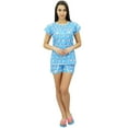 thumbnail image 7 of Bimba Women's Cotton Nightwear Button-Down Top With Shorts Cute Night Suit Set, 7 of 7