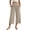 Khaki, variant on Bexdxz Cropped Gaucho Pants for Women High Waist Wide Leg Gauze Capri Pants Summer Casual Loose Fit Capris Camel 2XL