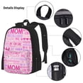 thumbnail image 3 of Easygdp Best Mom ever Mochila para Niños y Niñas con Set de Caja de Almuerzo y Estuche para Lápices 3 en 1, Mochila Escolar Estampada para Adolescentes, 3 of 7