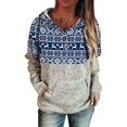 thumbnail image 3 of Sudadera con capucha para mujer con estampado de manga larga informal suelta para Navidad Fridja  fksj3707, 3 of 4