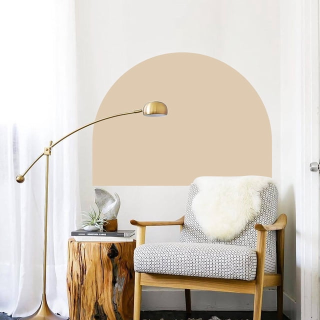 WEUVEB Vinilo De Pared Geométrico Beige Decorativo Para Hogar Adhesivo Fácil De