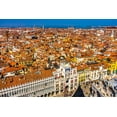 thumbnail image 2 of Perry, William 18x13 Black Ornate Wood Framed with Double Matting Museum Art Print Titled - Saint Marks Square orange roofs and neighborhoods-houses and churches in Venice-Italy, 2 of 4