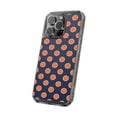 thumbnail image 2 of DistinctInk Clear Hybrid Case for Apple iPhone 16 Pro (6.3" Screen) - Navy Orange White Polka Dots - Slim Profile Design, 2 of 5