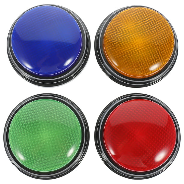 4 Uds botón de sonido juego de fiesta respuesta botón zumbador con sonido ligero botón de juego zumbador
