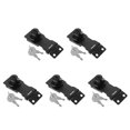 thumbnail image 6 of OUNONA Raindrops 5 Sets Secure Metal Cabinet Lock with Key Hasp Latch for Office and Home Heavy Duty Drawer Lock for File Cabinets Cabinet Latch, 6 of 8