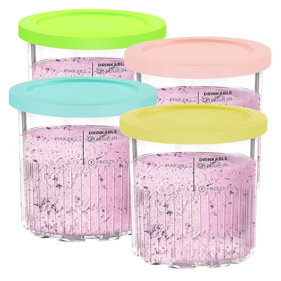 Contenedores De Helados Adecuados Para Fabricantes Helados NC500 NC501 Serie, Pintas Y Tapas De Helado, Reemplazo Contenedores De Tazas De Helado De Plástico