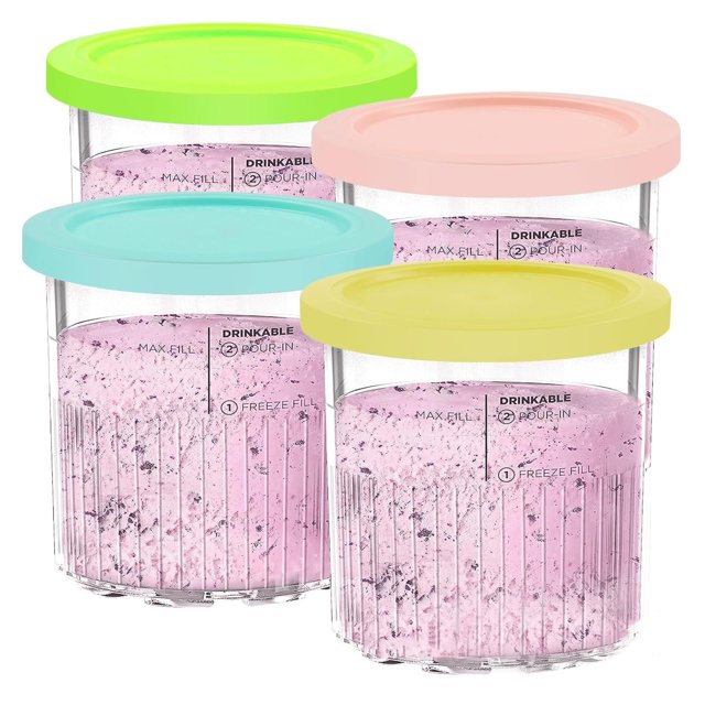 Contenedores De Helados Adecuados Para Fabricantes Helados NC500 NC501 Serie, Pintas Y Tapas De Helado, Reemplazo Contenedores De Tazas De Helado De Plástico