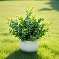 thumbnail image 7 of XIBUFE Fake Potted Plants for Home Decor Faux Eucalyptus Plant in White Pot Artificial Mini Fern Greenery for Bathroom Shelf Indoor Office Desk Living Room Kitchen Decorations, 7 of 7