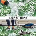 thumbnail image 5 of Monstera Leaves Outdoor Rug for Patio/Deck/Porch, Non-Slip Large Area Rug 5 x 7 Ft, Summer Palm Leaf Botanical Wooden Grey Indoor Outdoor Rugs Washable Area Rugs, Reversible Camping Rug Carpet Runner, 5 of 8