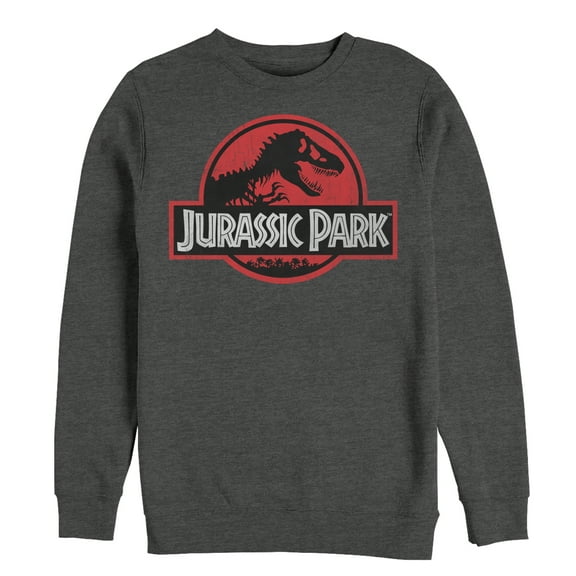 Men's Jurassic Park Circle Logo Sweatshirt Charcoal Heather 2X Large