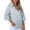 Grey, variant on Women's Button Down Shirt Women 2025 Striped Smocked Cuffed Shirts Long Sleeve Collared Blouse Tops With Pocket