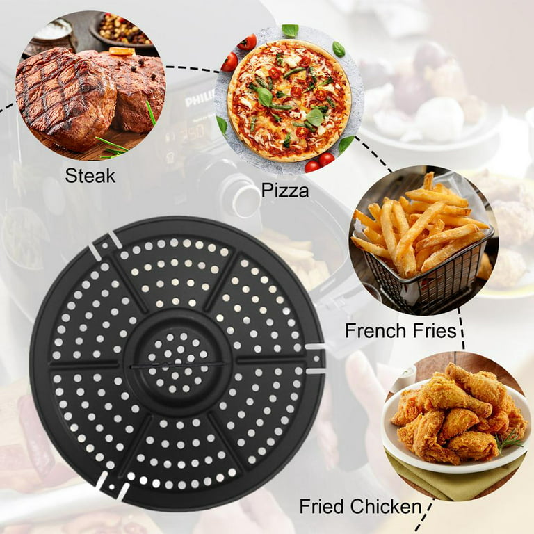 Air Fryer Replacement Grill Pan,Air Fryer Rack Replacement Parts  Accessories Grill Plate Crisper Plate Tray, Non-Stick, Dishwasher Safe 
