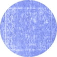 thumbnail image 1 of Ahgly Company Indoor Round Oriental Blue Industrial Area Rugs, 3' Round, 1 of 4