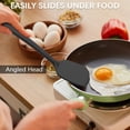 thumbnail image 5 of 2 Pack Silicone Spatula Set, High Heat Resistant, BPA Free Kitchen Spatula, Solid & Slotted Turner for Non-Stick Pans, Sautéing, and Flipping (2, PureBlack), 5 of 6