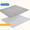 thumbnail image 4 of 45x32 Extra Large Cat Litter Mat Honeycomb Double Layer Kitty Litter Trapping Mat Urine Proof Waterproof Easy Clean Machine Washable NonSlip Scatter ControlGrey, 4 of 5