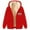 #044-Red, variant on Women's Christmas Pattern Fleece Hoodie Soft Sherpa Lined Coat with Drawstring Hood and Full Zip Gifts