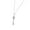 White, variant on Sterling Silver White Clear Cubic Zirconia Key Pendant Necklace, 18"