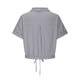 thumbnail image 3 of Camisa de manga corta con solapa y botones para mujer, top de playa con bolsillo, poliéster ligero, versátil para ocasiones informales y al aire libre, 3 of 3