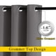 thumbnail image 2 of Cortinas opacas NICETOWN, 160 x 160 cm, 2 paneles, color gris, 2 of 9