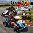 thumbnail image 3 of TOYBSNR Electric Go Kart Drift Car, 24V, with Adjustable Seat, Bluetooth Enabled, for Kids 6-12 Years, Blue, 1-Pack, 3 of 10