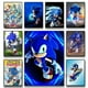thumbnail image 2 of Póster de dibujos animados de Sonic, videojuegos de anime clásicos, pegatinas, murales de pared, decoración de sala de juegos, regalos, pintura en HD, 2 of 5