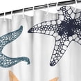 thumbnail image 4 of Marine Biology Shower Curtain - Tropical Starfish & Sea Life Patterns, Waterproof Reusable Bathroom Decor for Beach Houses,72x84in, 4 of 5