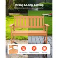 thumbnail image 2 of KFFKFF Outdoor Bench, 50.5 inch, 800 lbs Weight Capacity for 2-3 Persons, Weatherproof Plastic Frame with Backrest and Wide Armrests, 2 of 9