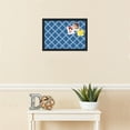 thumbnail image 3 of PinPix 19x13 Custom Cork Bulletin Board Diamond Modern Pattern Navy Poster Board Has a Fabric Style Canvas Finish, Framed in Diamond Modern Pattern Navy, by ArtToFrames (PinPix-1804), 3 of 5