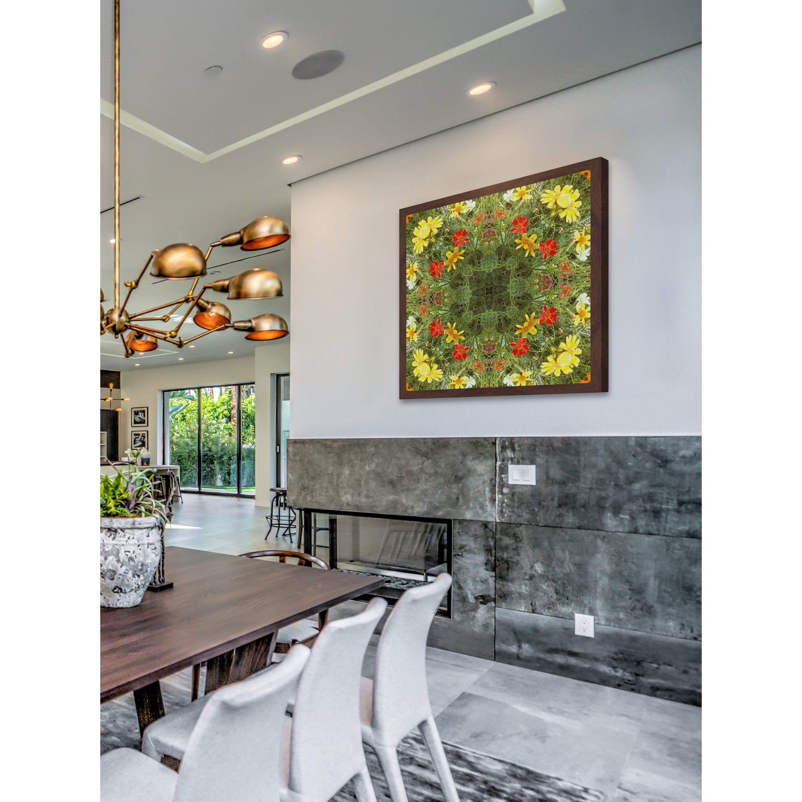 "Mandala Marigold" Framed Painting Print