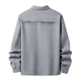thumbnail image 4 of Hulanddfd Men's Faux Suede Jacket Turn Down Collar Button Down Casual Trucker Coat Fall Winter Outerwear, 4 of 5