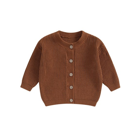 RUINIXCW Toddler Baby Girl Boy Cardigan Sweater Spring Fall Winter Warm Knit Sweaters Newborn Infant Clothes Solid Long Sleeve Button Up Knitwear Top