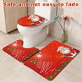 thumbnail image 1 of Christmas Bathroom Rug 3-Piece Set, Non-Slip Toilet Mat & Floor Mats, Absorbent Polyester Festive Decor for Indoor Outdoor Entrance, 1 of 7