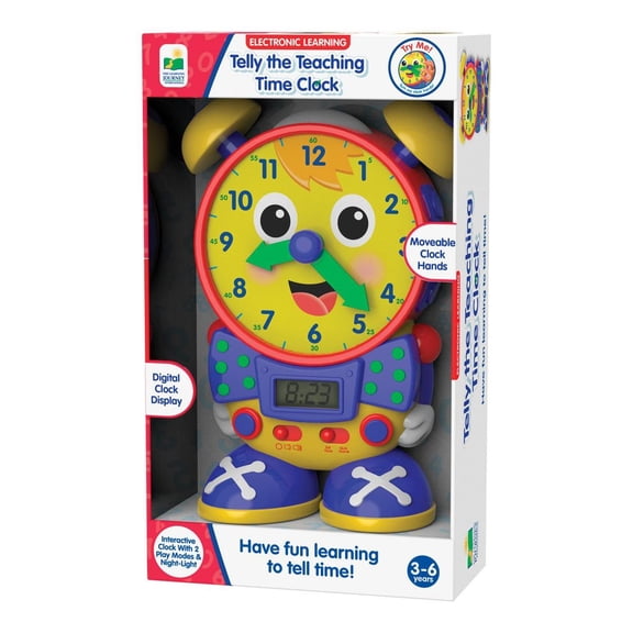 The Learning Journey Telly The Teaching Time Clock, Primary Color Design
