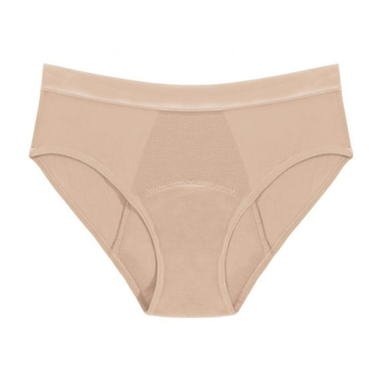 Xmarks Menstrual Period Underwear for Women Mid Waist Cotton Postpartum  Girls Plus Size Panties Briefs S-6XL