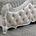 thumbnail image 4 of Furniture of America Elloise Tufted Faux Leather Eastern King Bed in White, 4 of 6