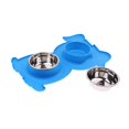 thumbnail image 4 of Sin Derrames Antideslizante para Mascotas Doble Tazón Perro Gato Comida Alimentador de, 4 of 8