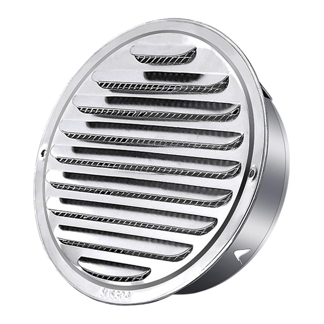 Rejilla con persiana Cubierta de ventilación Campana de ventilación Rejillas de ventilación de aire de acero inoxidable para techo 100 mm Zulema Rejilla de ventilación de aire
