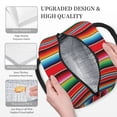 thumbnail image 3 of Fotbe Mexican Serape Blanket Stripes Pattern Lunch Bag, Insulated Lunch Box, Small Leakproof Cooler Food Lunch Containers Reusable High Capacity Lunch Tote Bags for Work, Travel, Outdoor, 3 of 6