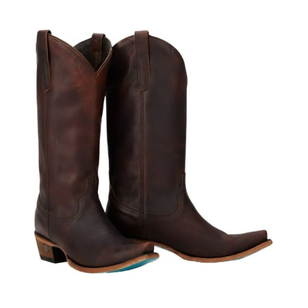 

Lane Women s Emma Jane Western Boot Snip Toe Cognac 8 1/2 M US