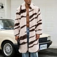 thumbnail image 2 of Atogsazn Mens Furry Fuzzy Coat Fleece Winter Warm Long Sleeve Jacket Soft Loose Thick Outerwear Tops 03-Beige S Fashion, 2 of 9