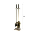 thumbnail image 5 of Modern Ember 27.75" H 4 Piece Harper Fireplace Tool Set - Aged Brass, 5 of 8