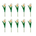 thumbnail image 2 of 10 PCS Real Touch Artificial Tulip Flowers 13 Inch PU Tulips Stems, Multicolor Spring Bouquet for Easter, Mother's Day, Valentine's Decor, Wedding, and Home Floral Arrangements -F, 2 of 5